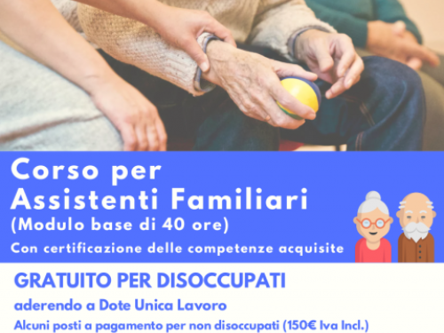 Locandina Corso per Assistenti Familiari